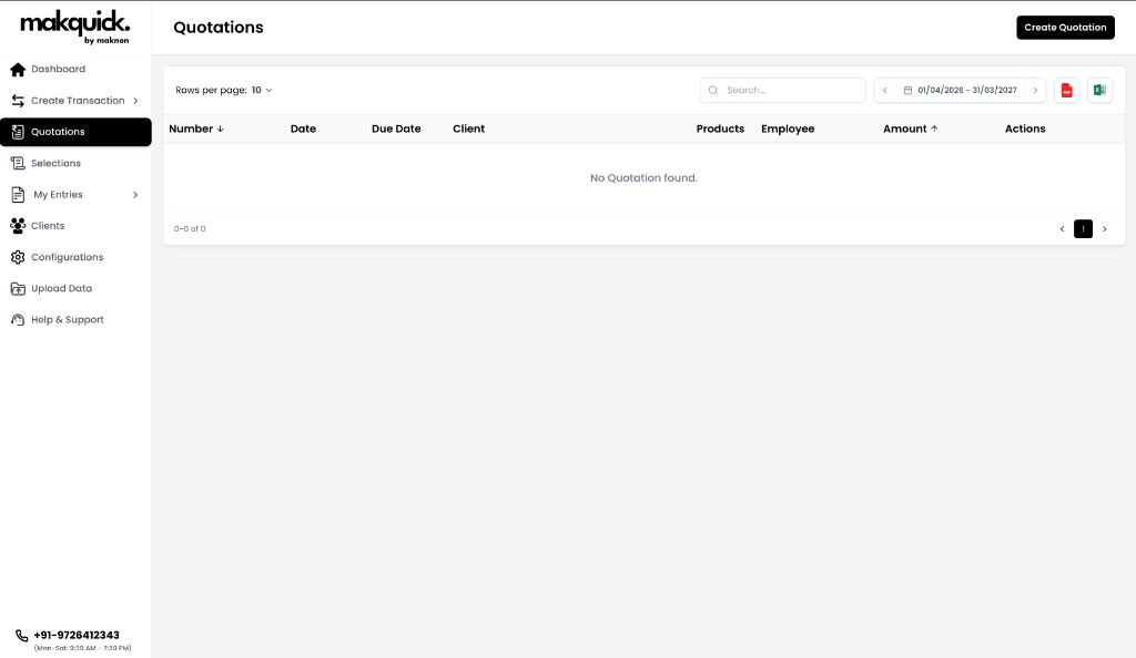 Quotations Manager Preview